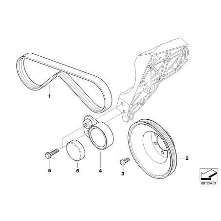 Poulie adjacente - Pièce d'origine BMW 64552245584 Poulie adjacente - Pièce d'origine BMW 64552245584