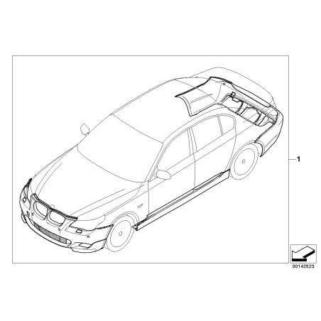 Kit aérodynamique avec capteurs de stationnement - Pièce d'origine BMW 51710396684