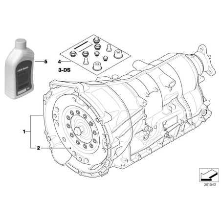 Filtre à huile de transmission AFT 2 - 1 litre - Pièce d'origine BMW 83222305396