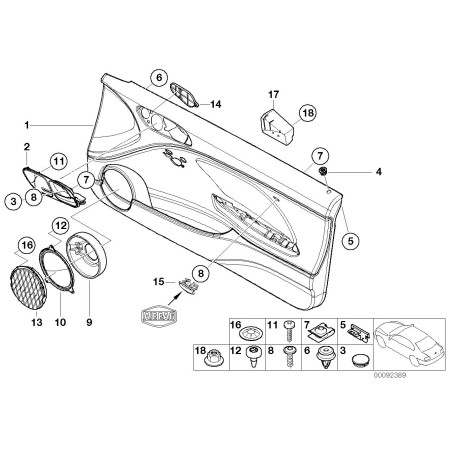 Insigne d'airbag noir - Pièce d'origine BMW 51418253158 Insigne d'airbag noir - Pièce d'origine BMW 51418253158