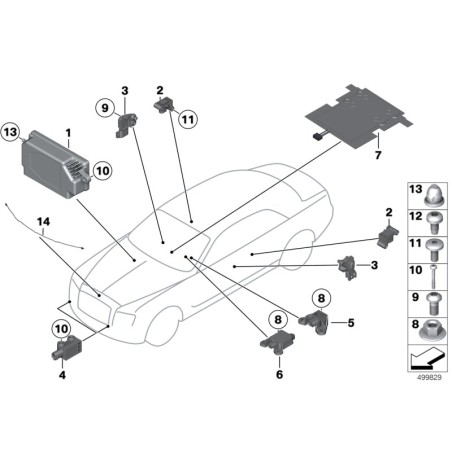 Module de contrôle du coussin gonflable - Pièce d'origine BMW 65779266328
