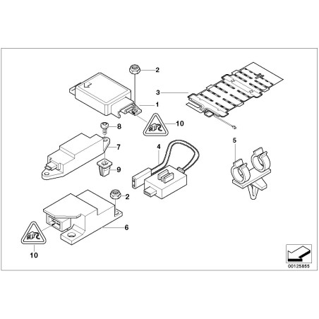 Unité de contrôle d'airbag - Pièce d'origine BMW 65776919789 Unité de contrôle d'airbag - Pièce d'origine BMW 65776919789