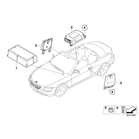 Unité de contrôle d'airbag - Pièce d'origine BMW 65776975688 Unité de contrôle d'airbag - Pièce d'origine BMW 65776975688