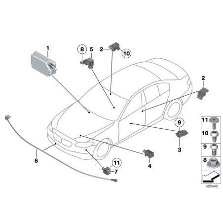 Unité de contrôle d'airbag - Pièce d'origine BMW 65779266329