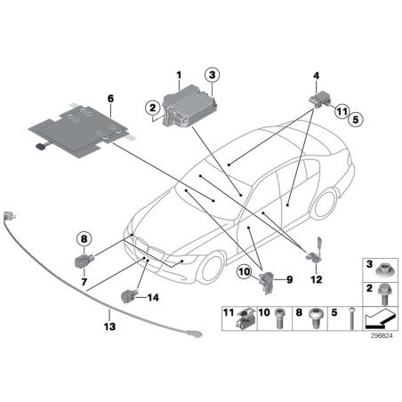 Capteur d'occupation de l'airbag - Pièce d'origine BMW 65779153119