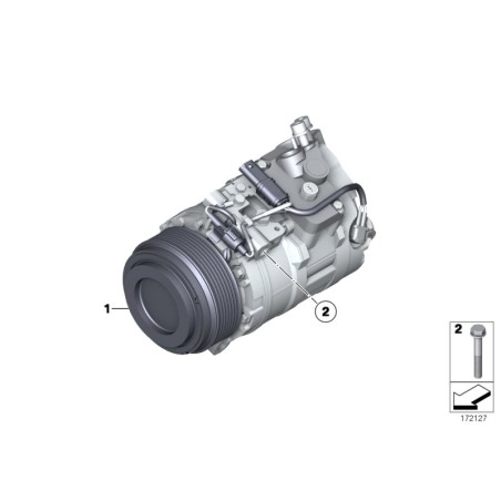 Compresseur de climatisation - Pièce d'origine BMW 64529165808 Compresseur de climatisation - Pièce d'origine BMW 64529165808