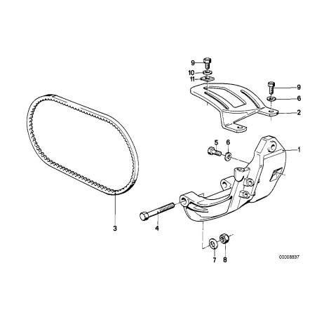 Courroie d'accessoire de climatisation - Pièce d'origine BMW 64551722991