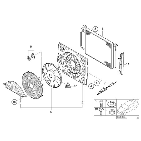 Assemblage du ventilateur de climatisation - Pièce d'origine BMW 64548369070