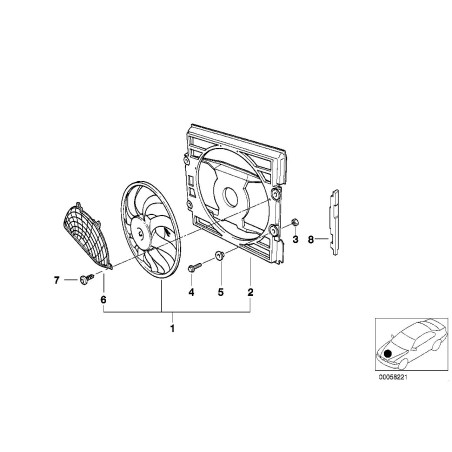 Ventilateur de climatisation - Pièce d'origine BMW 64546921942