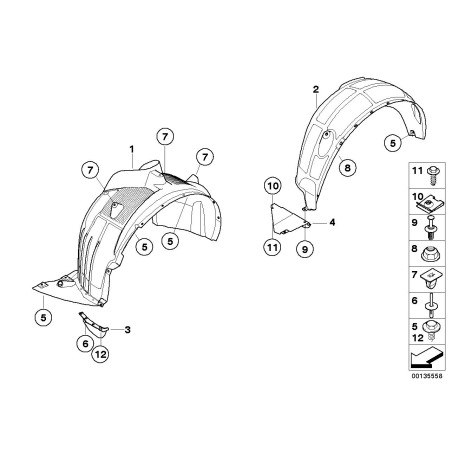 Diffuseur d'air droit - Pièce d'origine BMW 51623416422 Diffuseur d'air droit - Pièce d'origine BMW 51623416422