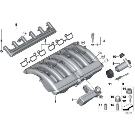 Distributeur d'air - Pièce d'origine BMW 11611440318