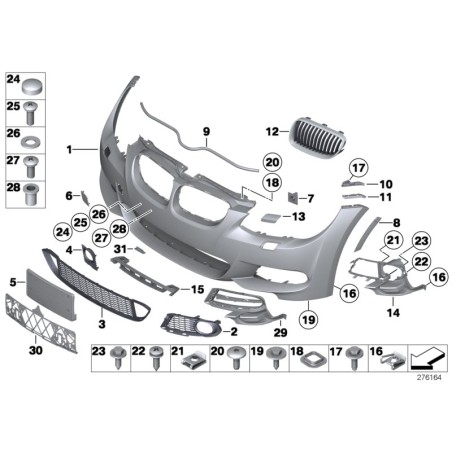 Support de conduit d'air - Pièce d'origine BMW 51118050623 Support de conduit d'air - Pièce d'origine BMW 51118050623