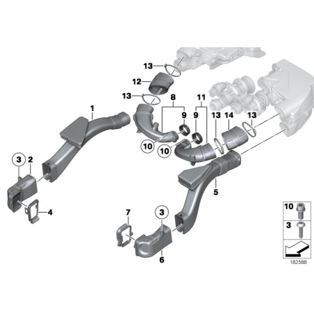 Conduit d'air - Pièce d'origine BMW 13717577451