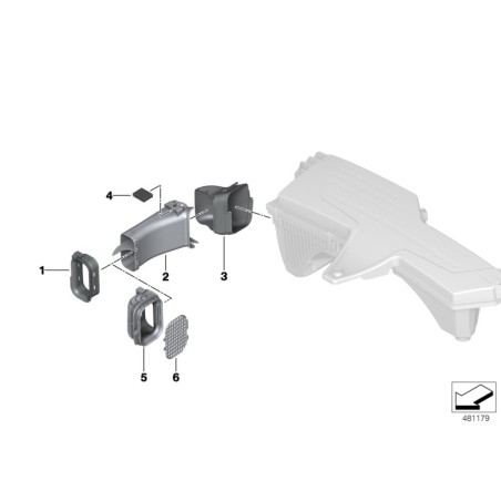 Conduit d'air - Pièce d'origine BMW 13717597584