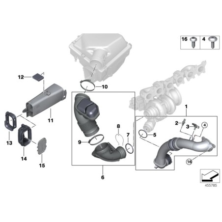 Conduit d'air - Pièce d'origine BMW 13718601682