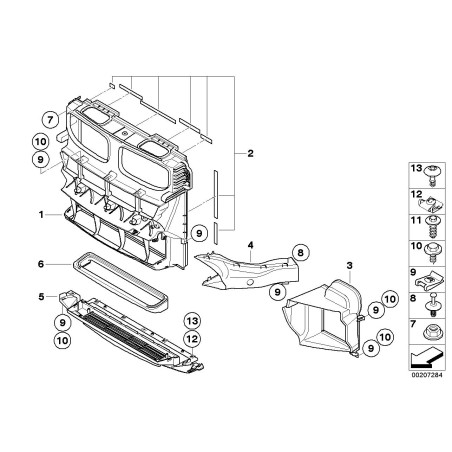 Conduite d'air radiateur basse température - Pièce d'origine BMW 51647205941 Conduite d'air radiateur basse température - Pièce d'origine BMW 51647205941