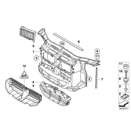 Commande de volet d'air supérieur - Pièce d'origine BMW 51747180728 Commande de volet d'air supérieur - Pièce d'origine BMW 51747180728
