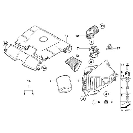 Capteur de débit d'air - Pièce d'origine BMW 13627566986