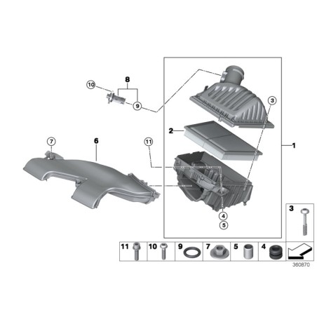 Conduit d'admission d'air - Pièce d'origine BMW 13717645645