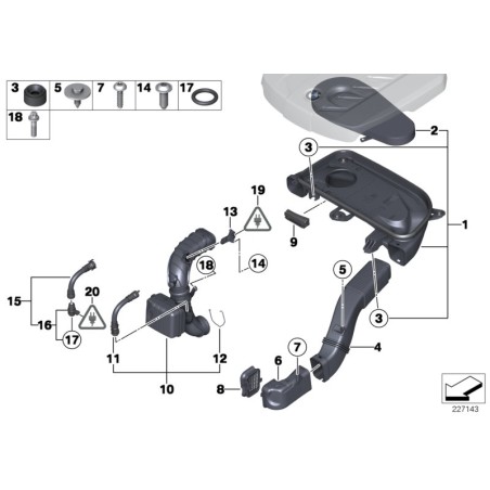 Conduite d'admission d'air - Pièce d'origine BMW 13717811597