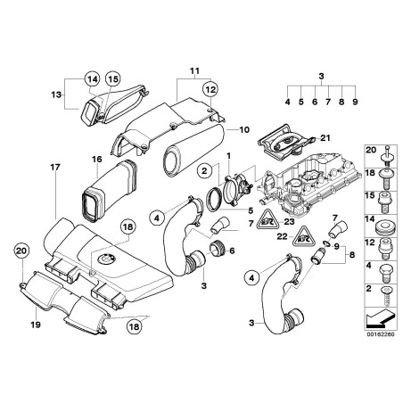 Tuyau d'admission d'air - Pièce d'origine BMW 13717795284