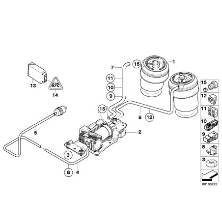 Pompe d'alimentation en air - Pièce d'origine BMW 37206859714 Pompe d'alimentation en air - Pièce d'origine BMW 37206859714