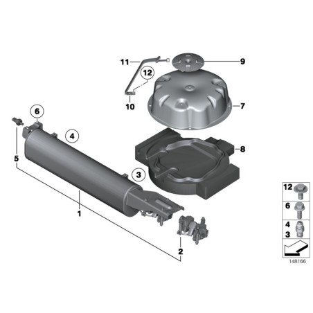 Pompe d'alimentation en air - Pièce d'origine BMW 37226787617 Pompe d'alimentation en air - Pièce d'origine BMW 37226787617