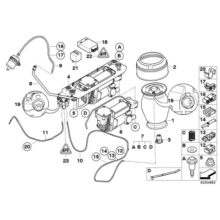 Unité de contrôle de suspension pneumatique - Pièce d'origine BMW 37146784314