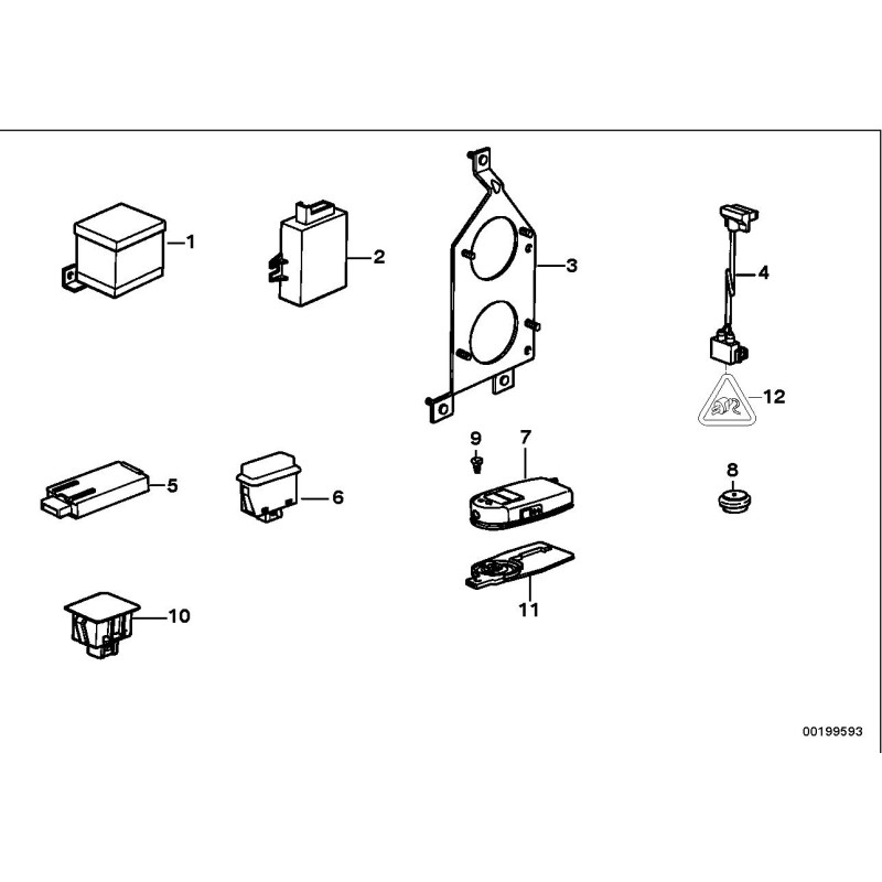 Télécommande d'alarme - Pièce d'origine BMW 66101390263