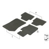 Tapis de sol en caoutchouc toutes saisons noir - Pièce d'origine BMW 51472336797 Tapis de sol en caoutchouc toutes saisons noir - Pièce d'origine BMW 51472336797