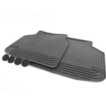 Tapis de sol en caoutchouc toutes saisons noir - Pièce d'origine BMW 51472409280