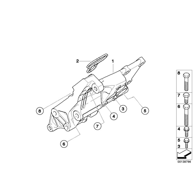 Joint de support d'alternateur - Pièce d'origine BMW 12317507807