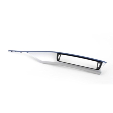 Garniture de tableau de bord en aluminium hexagonal/bleu mat - Pièce d'origine BMW 51458064259
