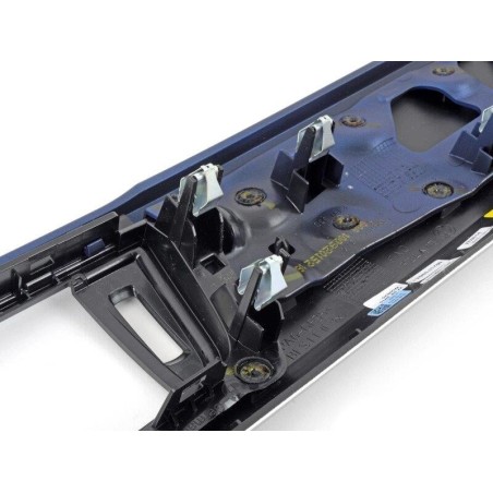 Garniture de tableau de bord en aluminium hexagonal/bleu mat - Pièce d'origine BMW 51458064259