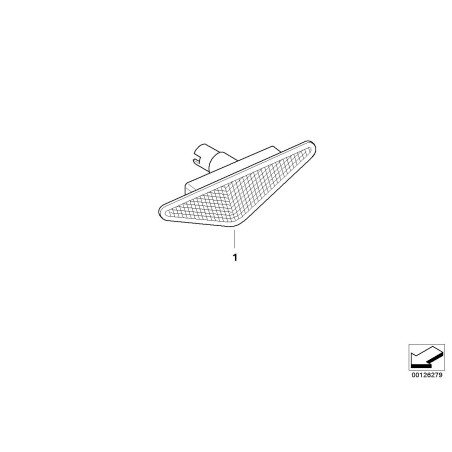 Clignotant latéral gauche ambre - Pièce d'origine BMW 63136920685 Clignotant latéral gauche ambre - Pièce d'origine BMW 63136920685