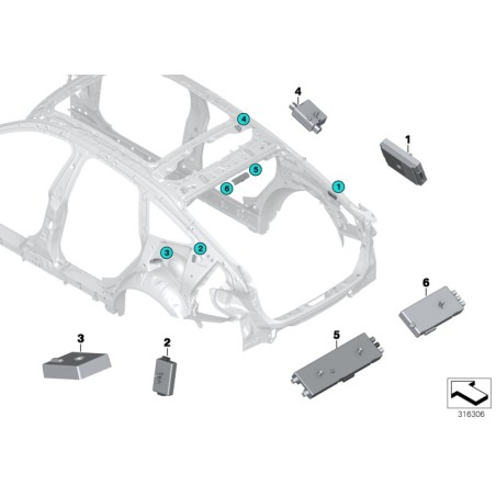 Amplificateur d'antenne AM/FM - Pièce d'origine BMW 65209231178