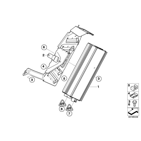 Amplificateur Système Audio Individuel - Pièce d'origine BMW 65128054812 Amplificateur Système Audio Individuel - Pièce d'origine BMW 65128054812
