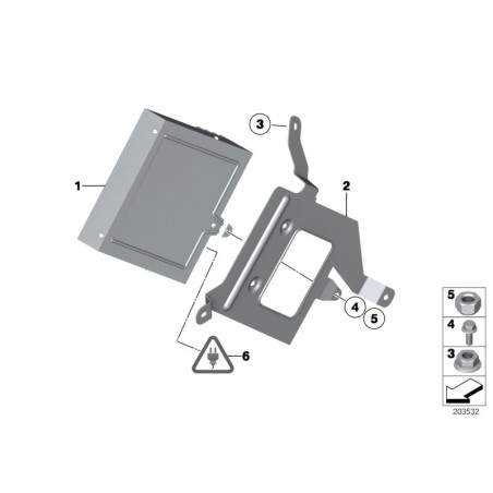 Support de verrouillage de l'amplificateur - Pièce d'origine BMW 65126908277