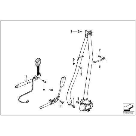 Pièce automobile d'origine BMW 72119117237 - Prêt à être fixée