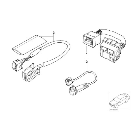 Tuyau adaptateur d'antenne - Pièce d'origine BMW 61126913955 Tuyau adaptateur d'antenne - Pièce d'origine BMW 61126913955