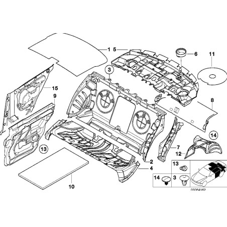 Doublure anti-drone - Pièce d'origine BMW 51488160470