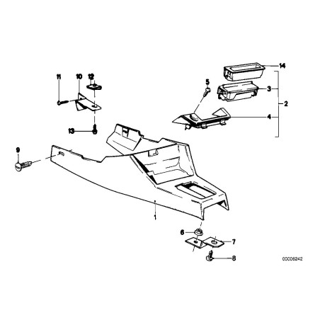 Bac de rangement pour cendrier - Pièce d'origine BMW 72601942786