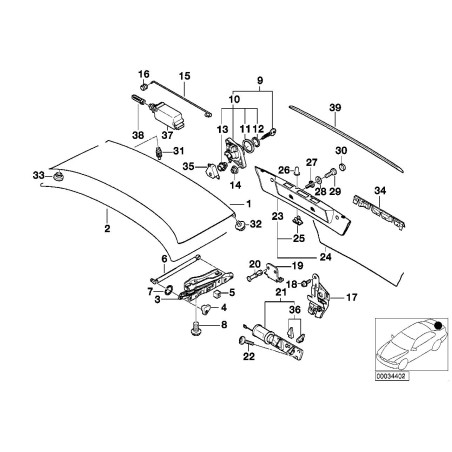 Pièce jointe : Clip de fixation - Pièce d'origine BMW 51718108613