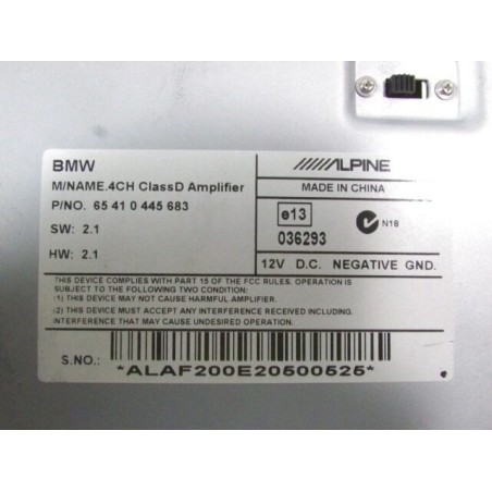 Amplificateur audio - Pièce d'origine BMW 65410445683