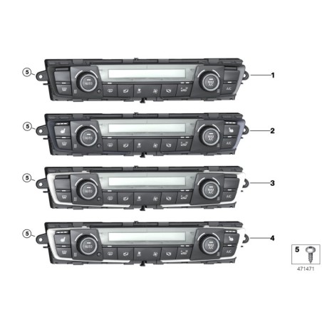 Panneau de commande de climatisation automatique - Pièce d'origine BMW 64119354145
