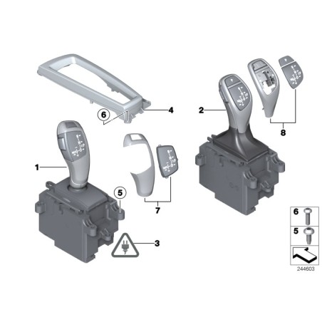Garniture de sélecteur de vitesse automatique LHD - Pièce d'origine BMW 61319189064