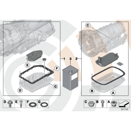 Fluide de transmission automatique ATF 1 - Pièce d'origine BMW 83222305395
