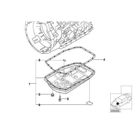 Joint de carter d'huile de transmission automatique - Pièce d'origine BMW 24101423380