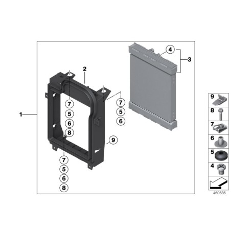 Radiateur de refroidissement auxiliaire - Pièce d'origine BMW 17117645690 Radiateur de refroidissement auxiliaire - Pièce d'origine BMW 17117645690
