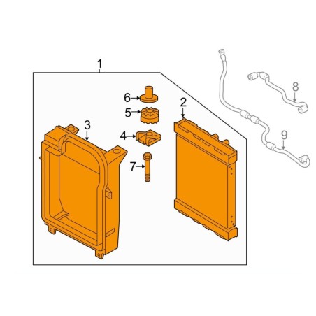 Radiateur de refroidissement auxiliaire - Pièce d'origine BMW 17117645690 Radiateur de refroidissement auxiliaire - Pièce d'origine BMW 17117645690